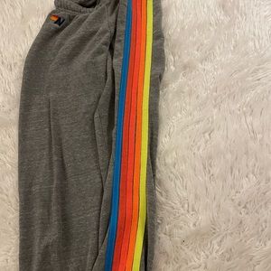 Aviator Nation Sweatpants size Medium. Neon stripes. loved these, didn’t fit :(